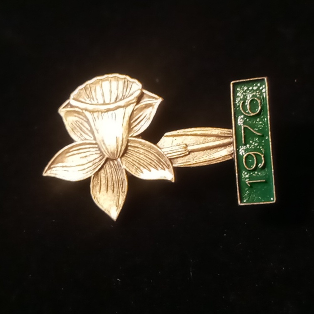 1976 Washington daffodil festival lapel pin Broach bicentennial year.